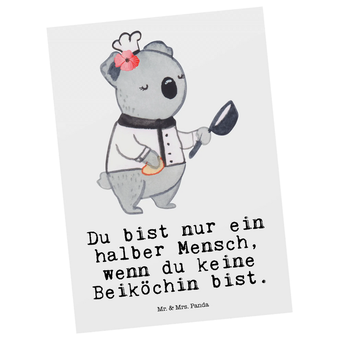 Postcard assistant cook heart