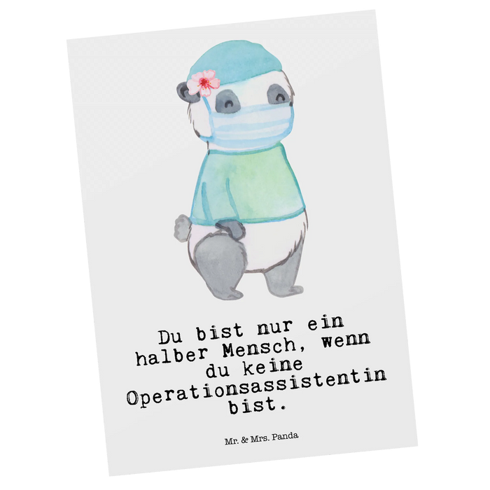 Postkarte Operationsassistentin Herz
