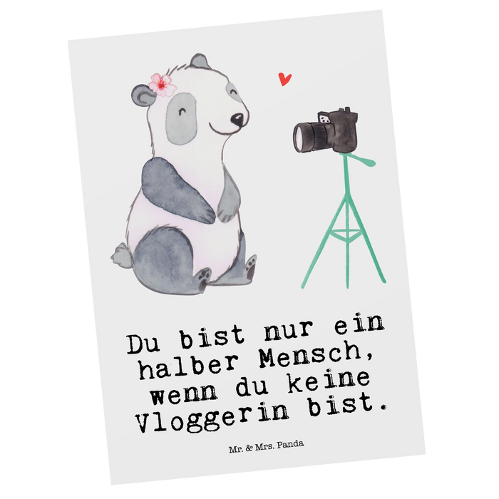 Postkarte Vloggerin Herz
