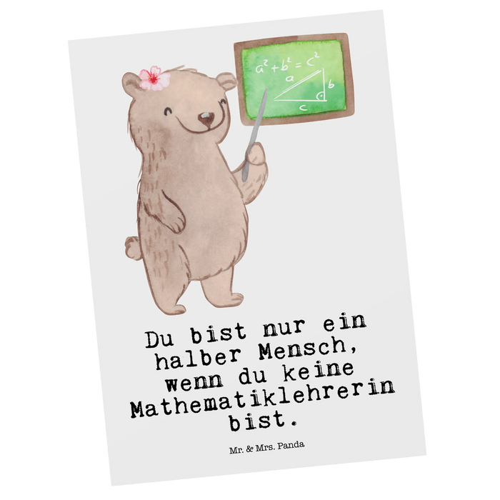 Postkarte Mathematiklehrerin Herz