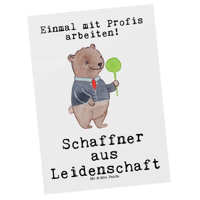 Postkarte Schaffner Leidenschaft