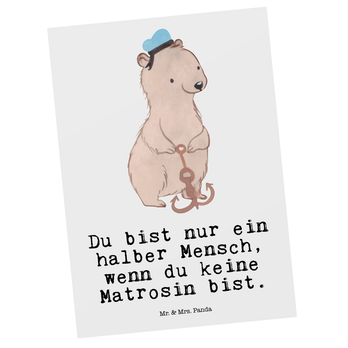 Postkarte Matrosin Herz