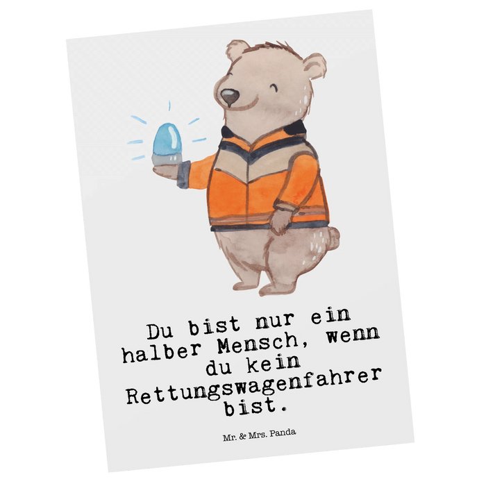 Postcard ambulance driver Heart