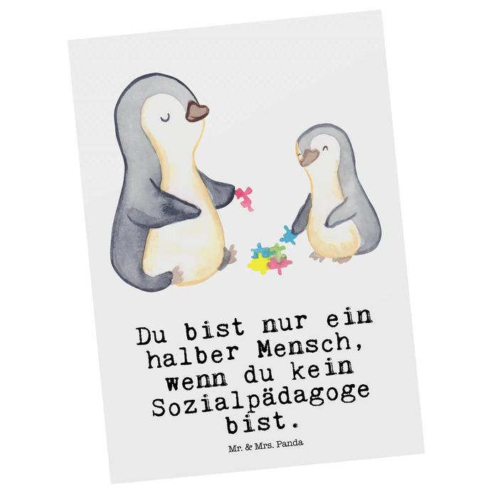 Postcard social pedagogue Heart