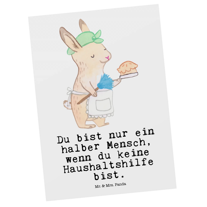 Postkarte Haushaltshilfe Herz