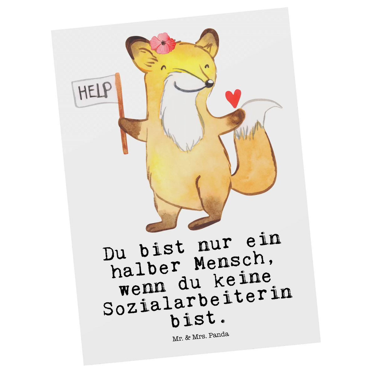 Postcard social worker Heart