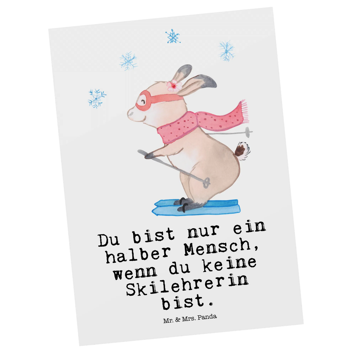 Postcard ski instructor Heart