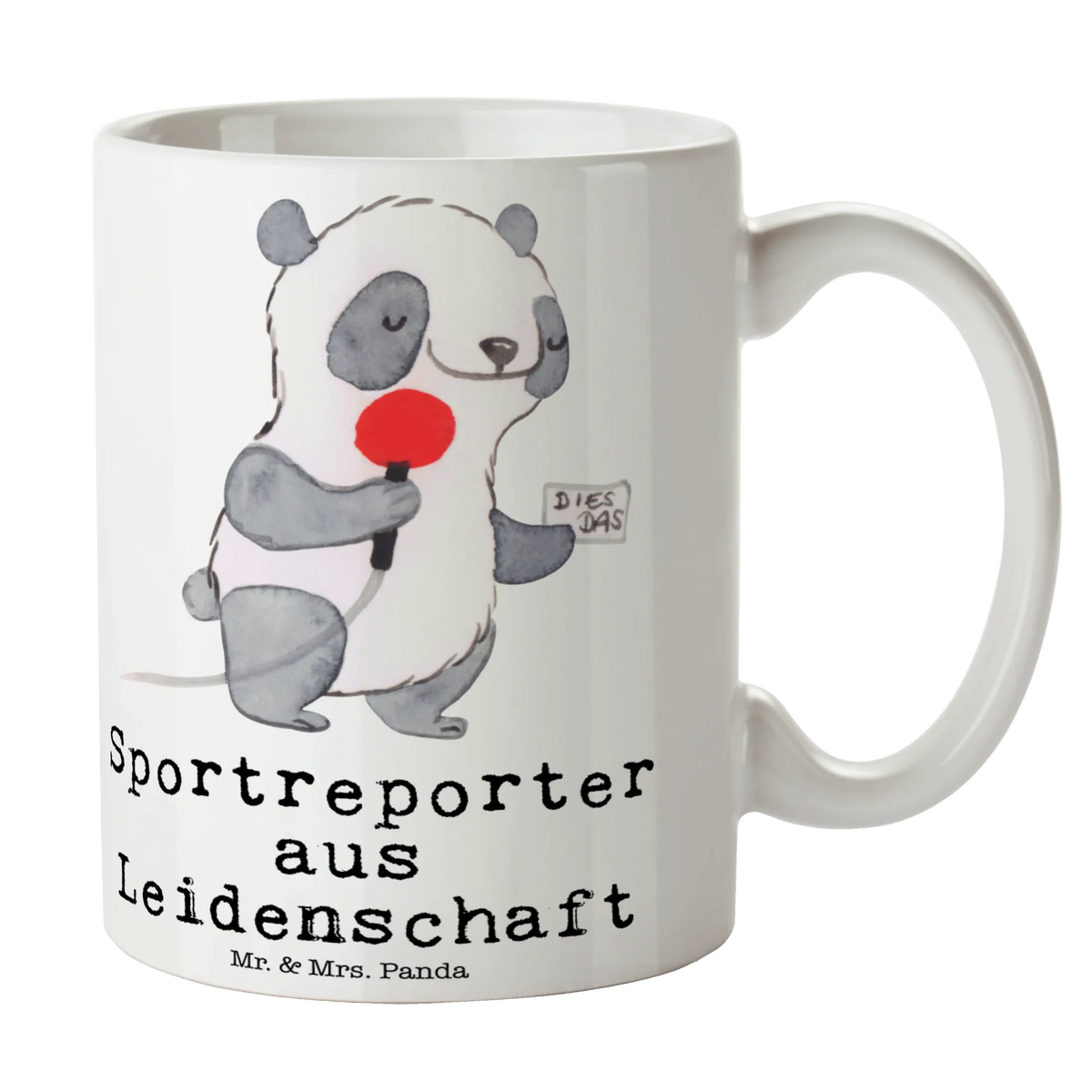 Kubek Reporter sportowy Pasja Zawód, Wykształcenie, Jubileusz, Pożegnanie, Emerytura, Kolega, Koleżanka, Prezent, Dawać, Pracownik, Współpracownik, Firma, Dziękuję, Dziękuję bardzo