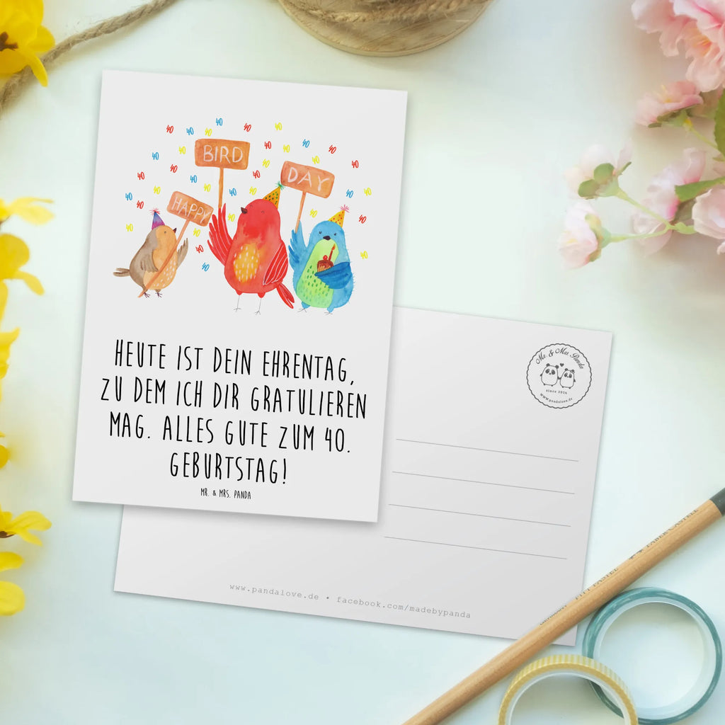 Postkarte 40. Geburtstag Happy Bird Day Einladung, Ansichtskarten, Einladungskarten Geburtstag, Postkarte, Geburtstagskarte, Einladung Geburtstag, Grußkarte, Einladungskarte, Ansichtskarte, Karte, Geschenkkarte, Dankeskarte, Geburtstag, Geburtstagsgeschenk, Geschenk, Feiern, zum, für, Mitbringsel, Party
