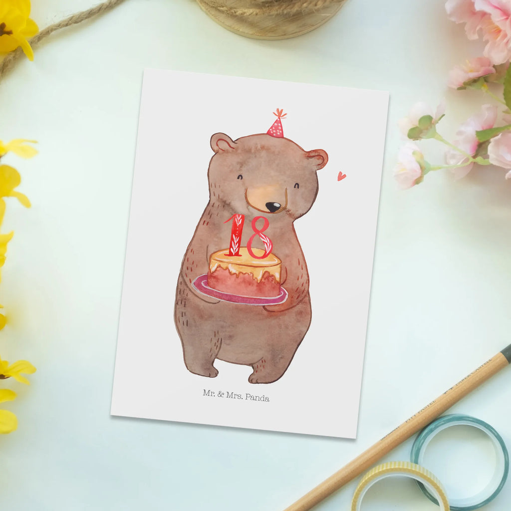 Postcard bear cake 18th birthday invitation card, gift card, gift, Postcard, card, letter, postcards, paper, invitation, Birthday, celebration, party, birthday party, friends, family, birthday wish, birthday present, birthday cards, 18th birthday, 30th birthday, 40th, 50th, 60th, 70th, 80th, 90th, 90th., gift ideas, gifts for girlfriend, boyfriend, mom, dad, brother, sister, congratulations, funny, sayings, 1 year, money gifts, guest gifts, gifts online, gift basket, special gifts, unusual gifts, extraordinary gifts, gift package, original gifts, gift items, special birthday gifts, birthday, cake, present