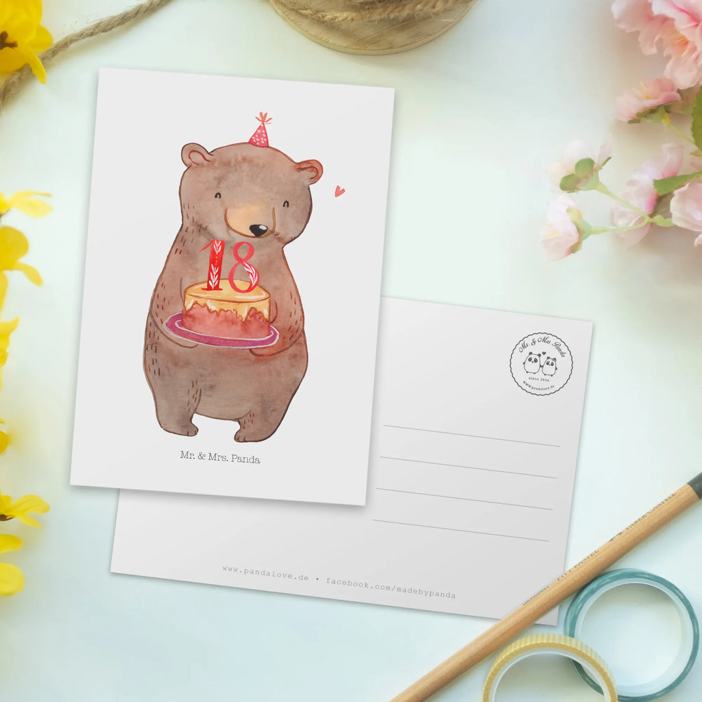 Postcard bear cake 18th birthday invitation card, gift card, gift, Postcard, card, letter, postcards, paper, invitation, Birthday, celebration, party, birthday party, friends, family, birthday wish, birthday present, birthday cards, 18th birthday, 30th birthday, 40th, 50th, 60th, 70th, 80th, 90th, 90th., gift ideas, gifts for girlfriend, boyfriend, mom, dad, brother, sister, congratulations, funny, sayings, 1 year, money gifts, guest gifts, gifts online, gift basket, special gifts, unusual gifts, extraordinary gifts, gift package, original gifts, gift items, special birthday gifts, birthday, cake, present