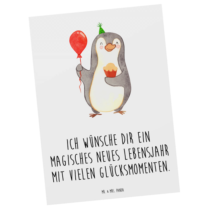 Postkarte Pinguin Geburtstag