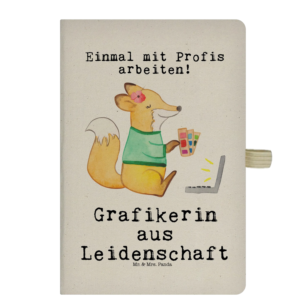 Bawełniany notes DIN A5 graficzka Pasja Zawód, Wykształcenie, Jubileusz, Pożegnanie, Emerytura, Kolega, Koleżanka, Prezent, Dawać, Pracownik, Współpracownik, Firma, Dziękuję, Dziękuję bardzo