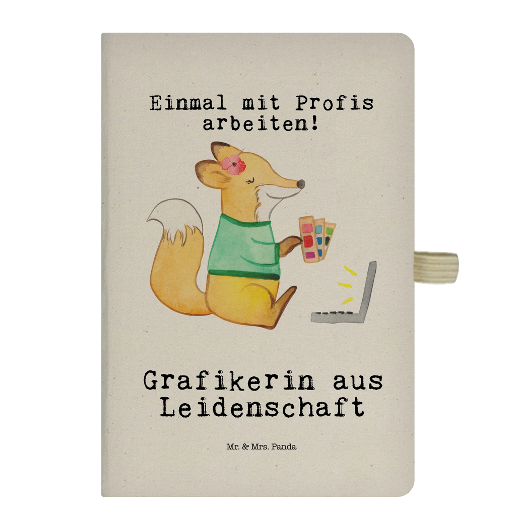 Bawełniany notes DIN A5 graficzka Pasja Zawód, Wykształcenie, Jubileusz, Pożegnanie, Emerytura, Kolega, Koleżanka, Prezent, Dawać, Pracownik, Współpracownik, Firma, Dziękuję, Dziękuję bardzo