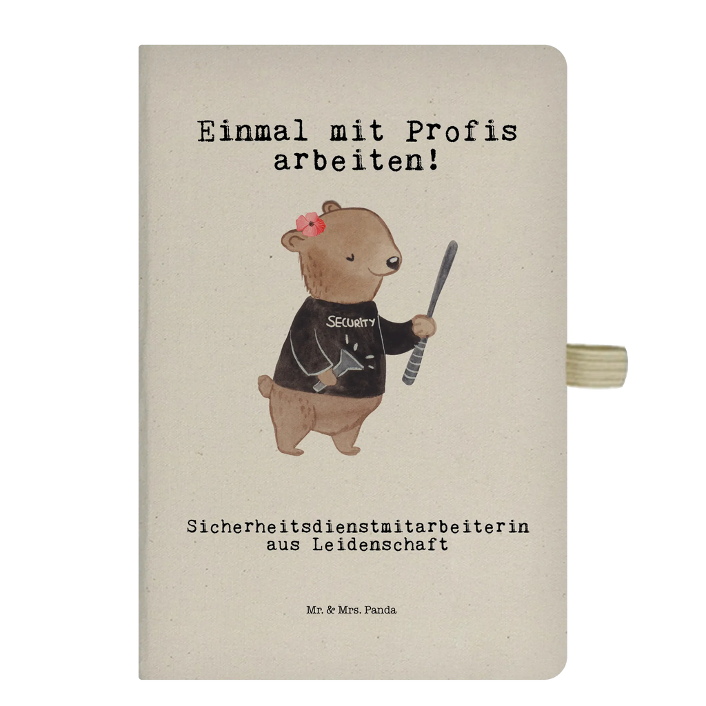 Bawełniany notes DIN A5 Pracownica ochrony pasja Zawód, Wykształcenie, Jubileusz, Pożegnanie, Emerytura, Kolega, Koleżanka, Prezent, Dawać, Pracownik, Współpracownik, Firma, Dziękuję, Dziękuję bardzo