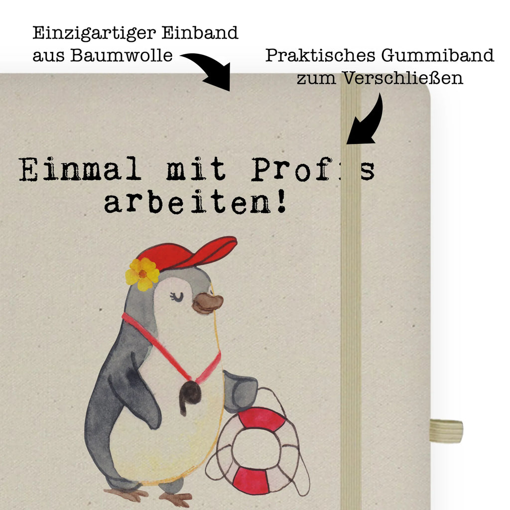 Cotton notebook Lifeguard Passion entry book, address book, writing book, notes, sketchbook, notepad, journal, notebook, diary, gift, gift idea, best, farewell gift, passing exam, anniversary, retirement, promotion, job start, sayings, funny, profession