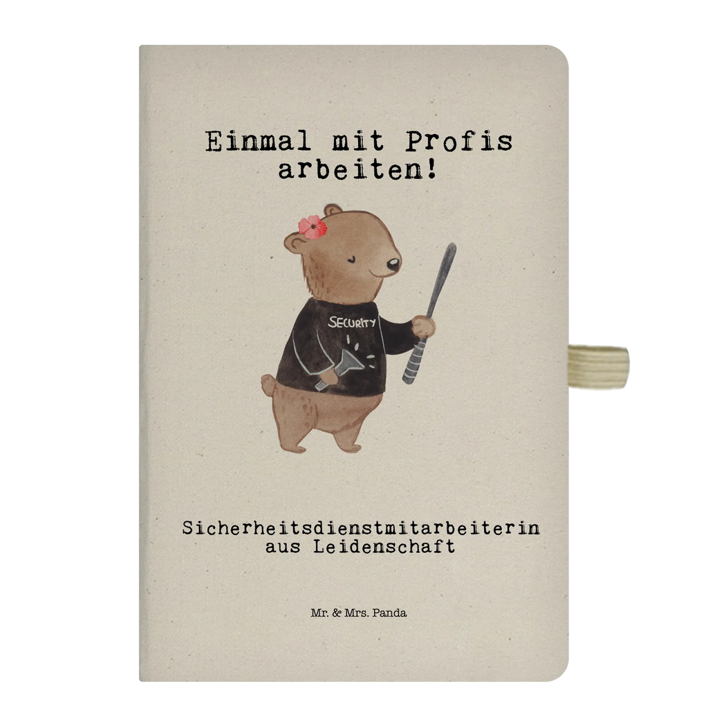 Bawełniany notes DIN A5 Pracownica ochrony pasja Zawód, Wykształcenie, Jubileusz, Pożegnanie, Emerytura, Kolega, Koleżanka, Prezent, Dawać, Pracownik, Współpracownik, Firma, Dziękuję, Dziękuję bardzo