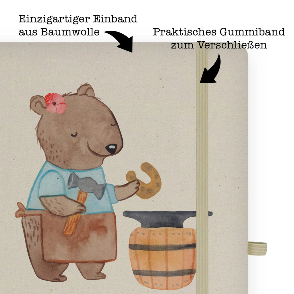 Cotton notebook female blacksmith Heart journal, entry book, writing book, notes, notepad, notebook, diary, address book, sketchbook, gift, gift idea, best, farewell gift, passing exam, anniversary, retirement, promotion, job start, sayings, funny, profession