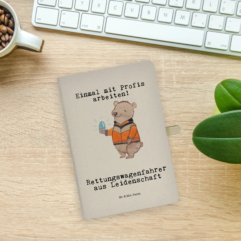 Bawełniany notes DIN A5 Kierowca karetki Pasja Zawód, Wykształcenie, Jubileusz, Pożegnanie, Emerytura, Kolega, Koleżanka, Prezent, Dawać, Pracownik, Współpracownik, Firma, Dziękuję, Dziękuję bardzo