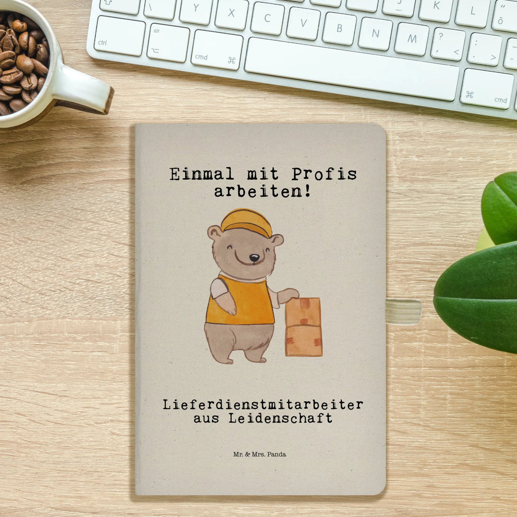 Bawełniany notes DIN A5 Pracownik usług dostawczych Pasja Zawód, Wykształcenie, Jubileusz, Pożegnanie, Emerytura, Kolega, Koleżanka, Prezent, Dawać, Pracownik, Współpracownik, Firma, Dziękuję, Dziękuję bardzo