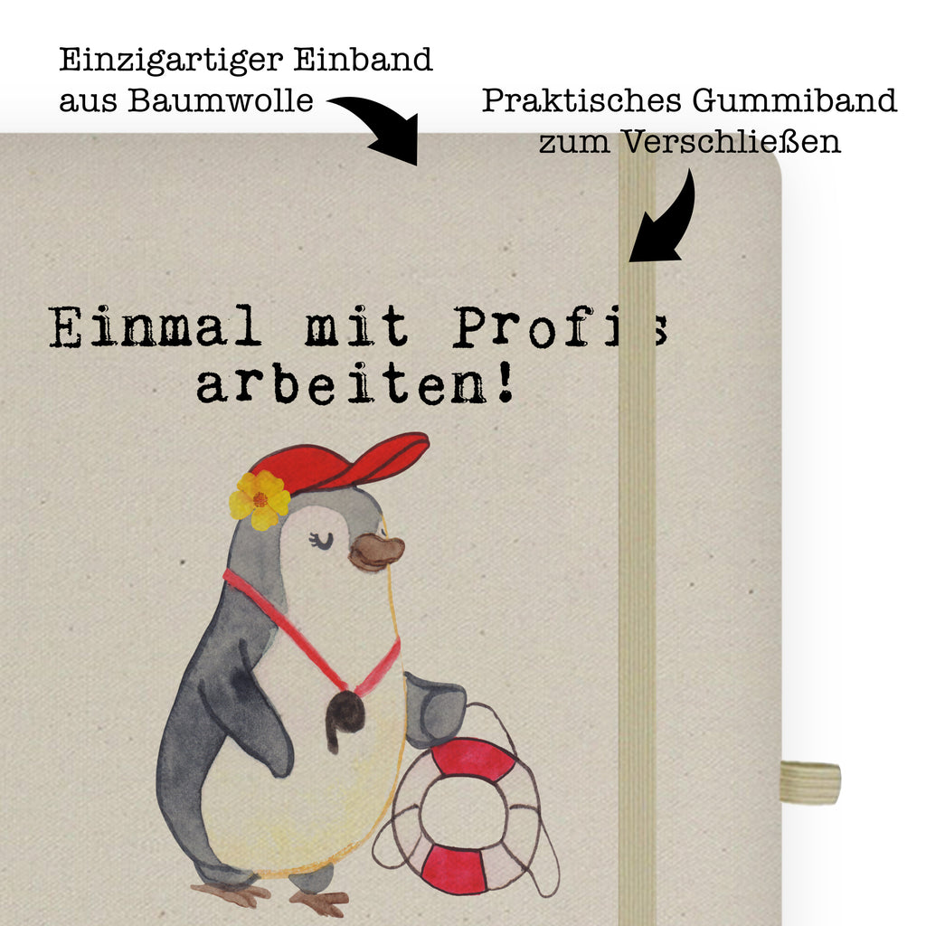 Cotton notebook Lifeguard Passion entry book, address book, writing book, notes, sketchbook, notepad, journal, notebook, diary, gift, gift idea, best, farewell gift, passing exam, anniversary, retirement, promotion, job start, sayings, funny, profession