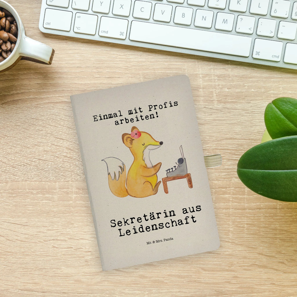 Bawełniany notes DIN A5 sekretarka pasja Zawód, Wykształcenie, Jubileusz, Pożegnanie, Emerytura, Kolega, Koleżanka, Prezent, Dawać, Pracownik, Współpracownik, Firma, Dziękuję, Dziękuję bardzo