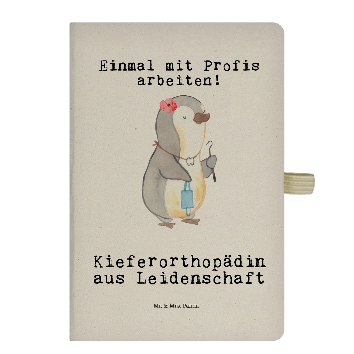 Bawełniany notes DIN A5 ortodontka pasja Zawód, Wykształcenie, Jubileusz, Pożegnanie, Emerytura, Kolega, Koleżanka, Prezent, Dawać, Pracownik, Współpracownik, Firma, Dziękuję, Dziękuję bardzo