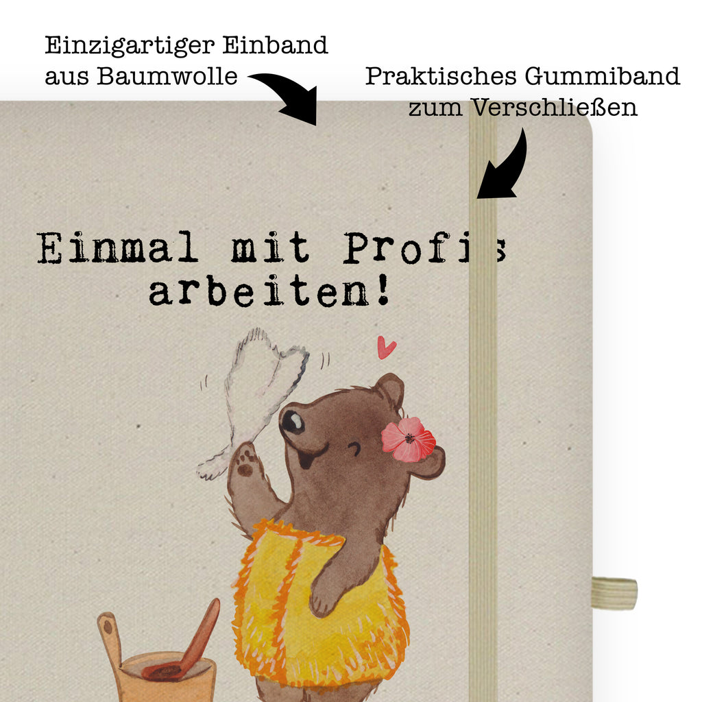 Bawełniany notes DIN A5 Mistrzyni sauny pasja Zawód, Wykształcenie, Jubileusz, Pożegnanie, Emerytura, Kolega, Koleżanka, Prezent, Dawać, Pracownik, Współpracownik, Firma, Dziękuję, Dziękuję bardzo