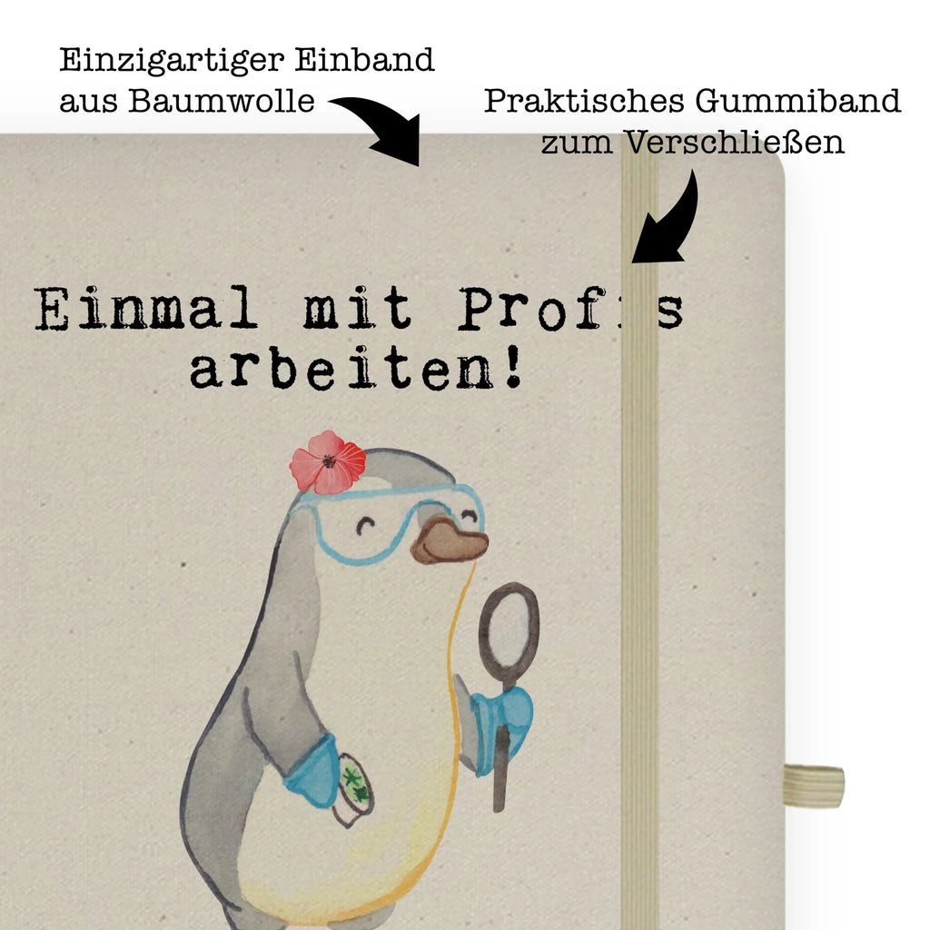 Bawełniany notes DIN A5 nauczycielka biologii pasja Zawód, Wykształcenie, Jubileusz, Pożegnanie, Emerytura, Kolega, Koleżanka, Prezent, Dawać, Pracownik, Współpracownik, Firma, Dziękuję, Dziękuję bardzo