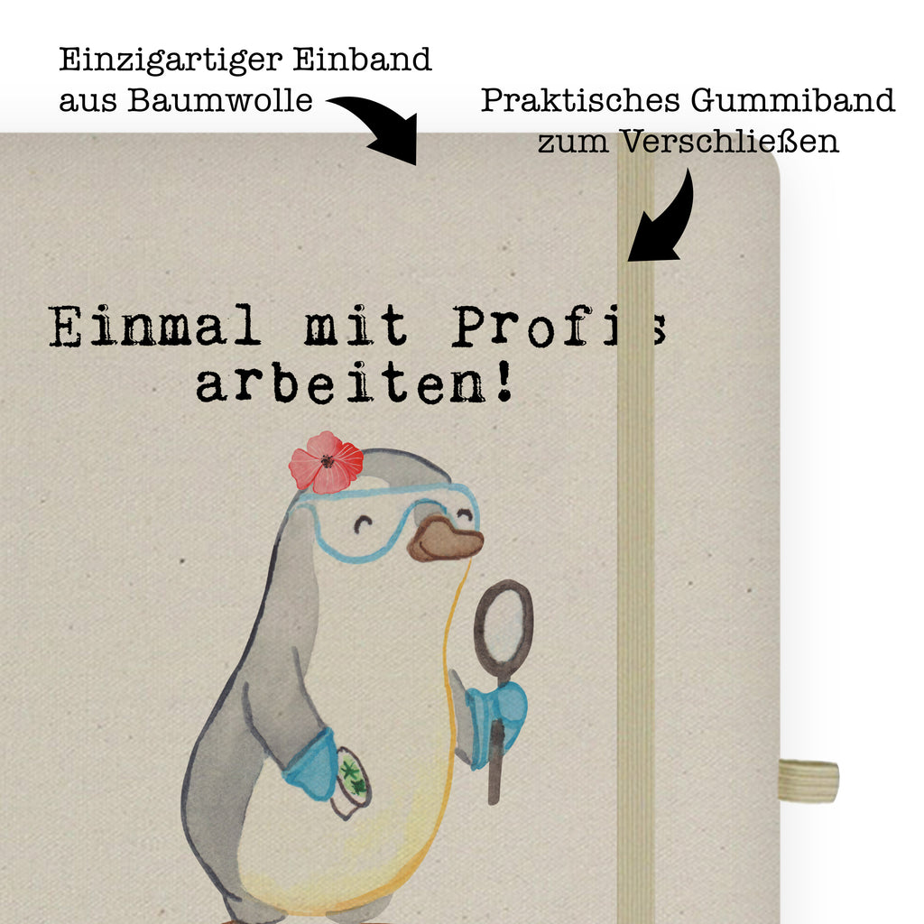 Bawełniany notes DIN A5 nauczycielka biologii pasja Zawód, Wykształcenie, Jubileusz, Pożegnanie, Emerytura, Kolega, Koleżanka, Prezent, Dawać, Pracownik, Współpracownik, Firma, Dziękuję, Dziękuję bardzo