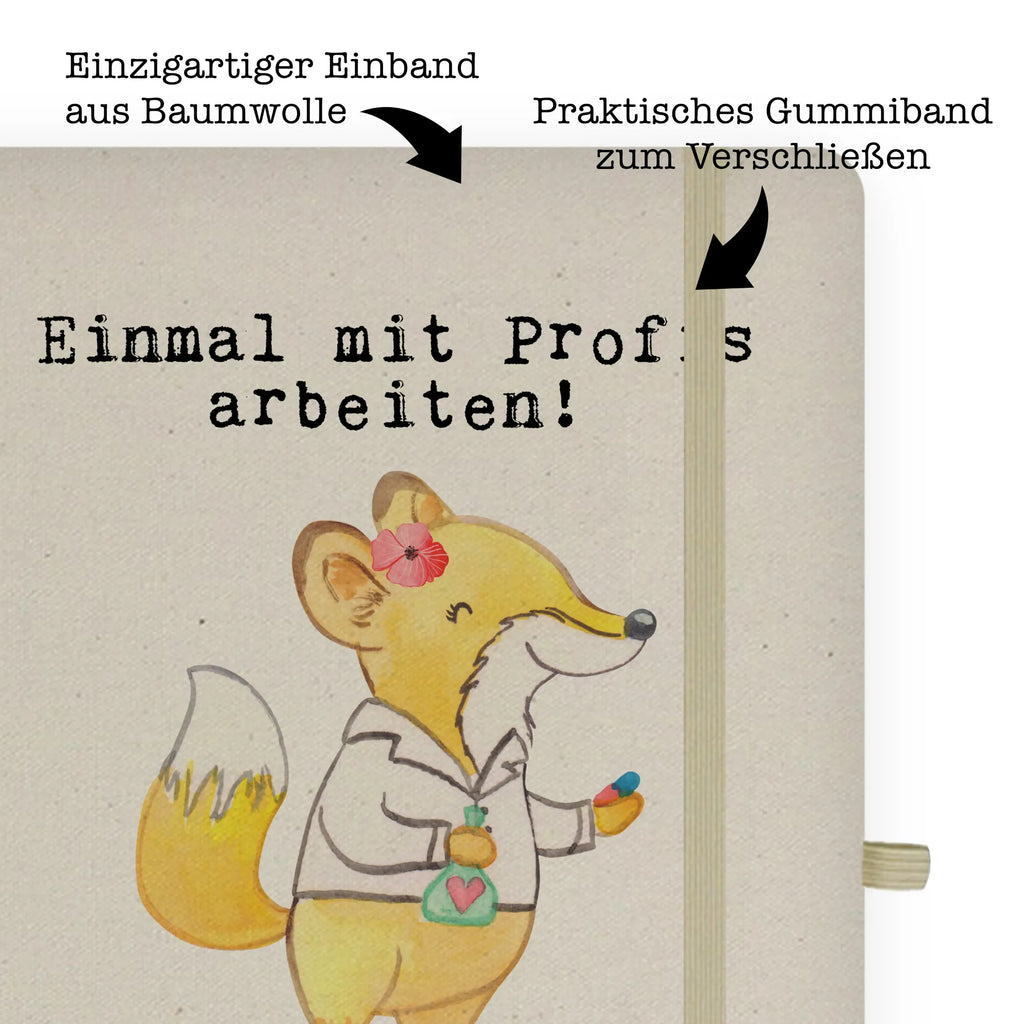 Bawełniany notes DIN A5 farmaceutka pasja Zawód, Wykształcenie, Jubileusz, Pożegnanie, Emerytura, Kolega, Koleżanka, Prezent, Dawać, Pracownik, Współpracownik, Firma, Dziękuję, Dziękuję bardzo