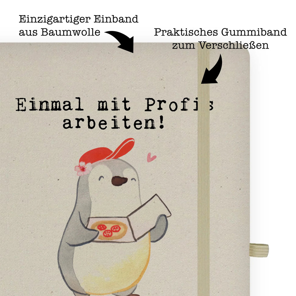 Cotton notebook Female pizza baker Passion journal, notepad, address book, writing book, entry book, sketchbook, notebook, notes, diary, gift, gift idea, best, farewell gift, passing exam, anniversary, retirement, promotion, job start, sayings, funny, profession