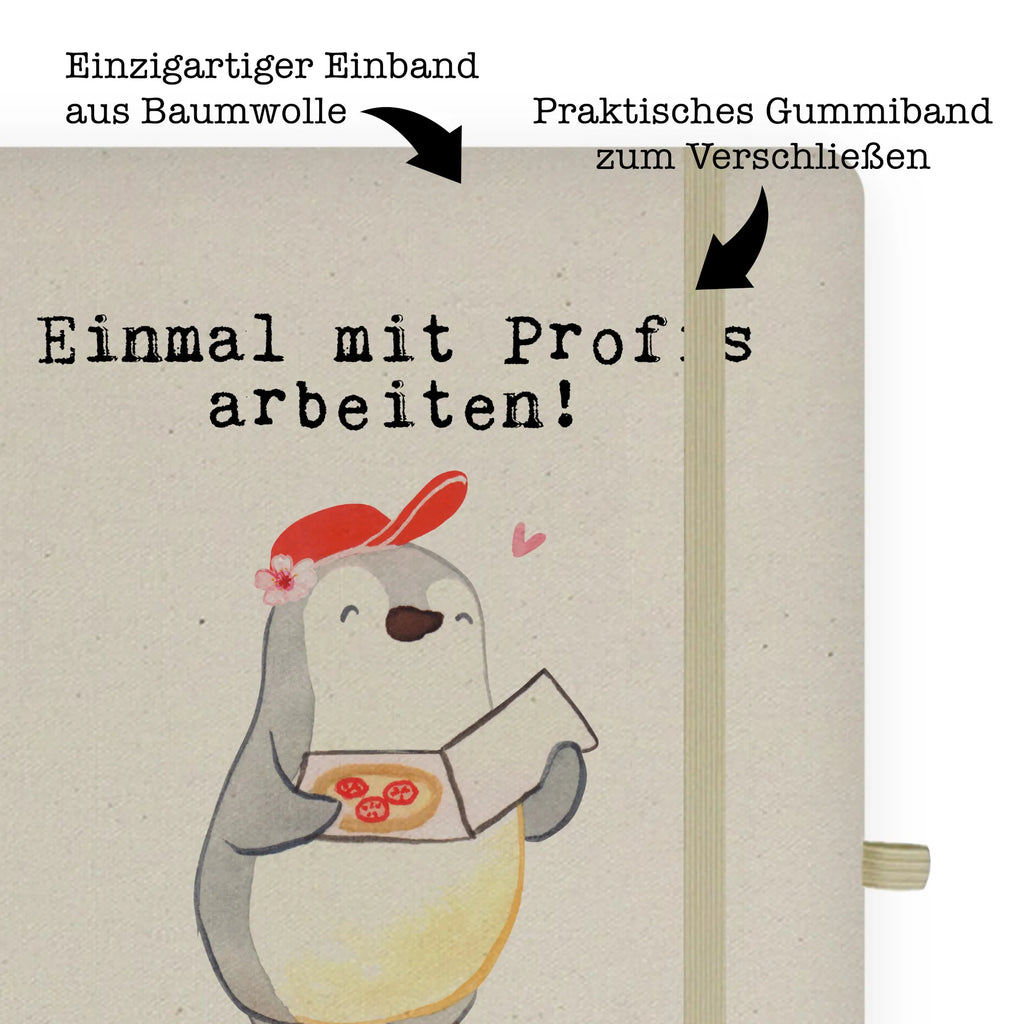 Cotton notebook Female pizza baker Passion journal, notepad, address book, writing book, entry book, sketchbook, notebook, notes, diary, gift, gift idea, best, farewell gift, passing exam, anniversary, retirement, promotion, job start, sayings, funny, profession