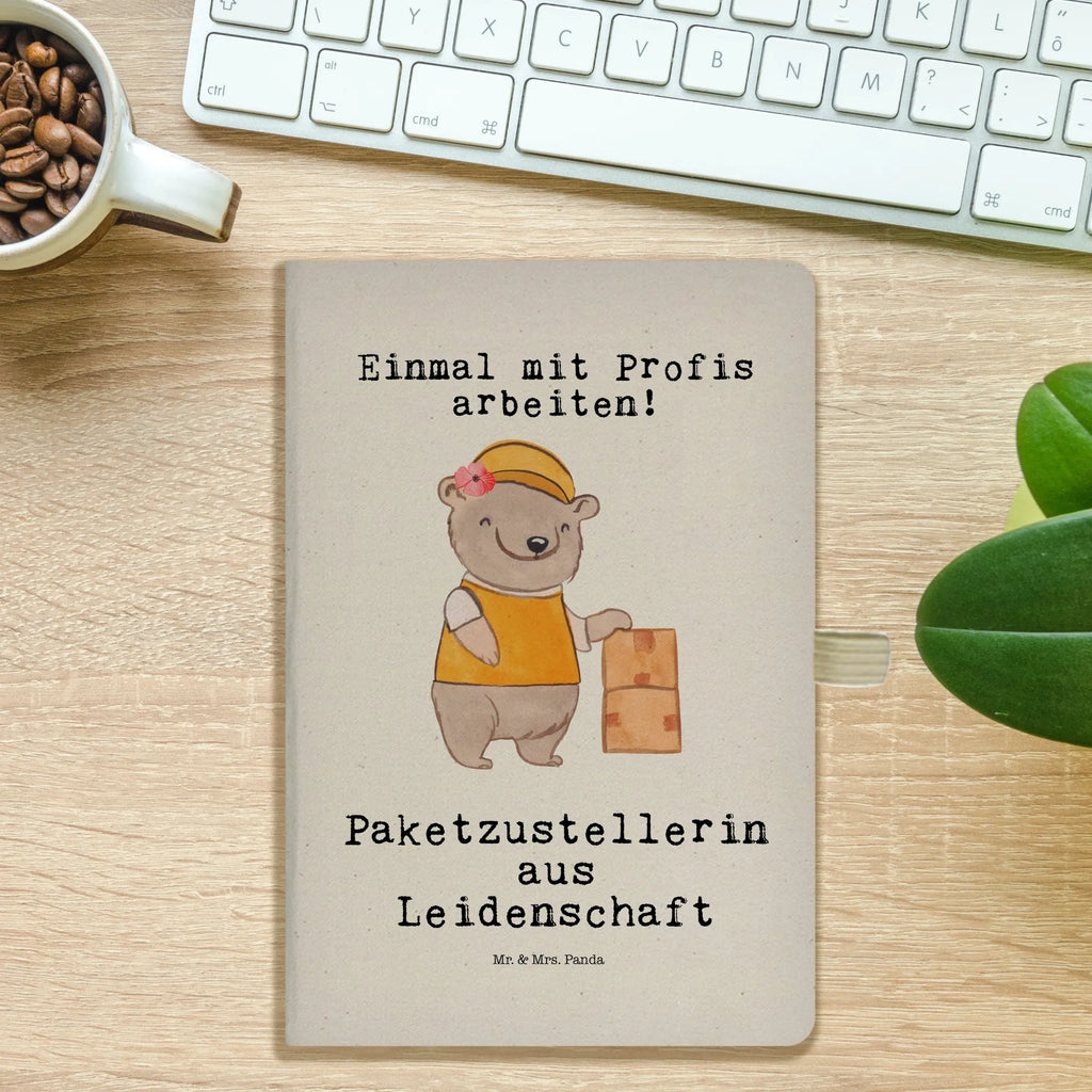 Cotton notebook Parcel Delivery Woman Passion sketchbook, journal, notepad, address book, diary, writing book, notes, entry book, notebook, gift, gift idea, best, farewell gift, passing exam, anniversary, retirement, promotion, job start, sayings, funny, profession