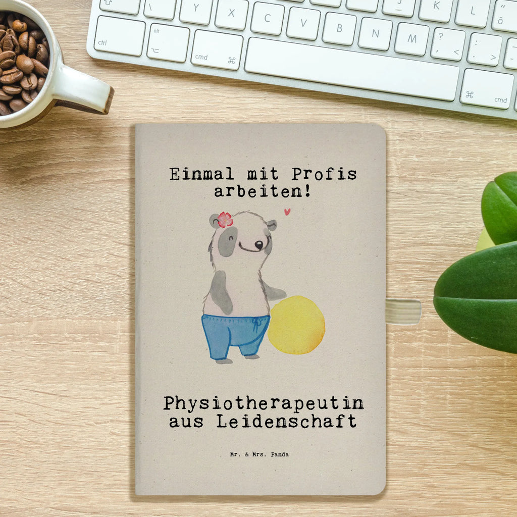 Bawełniany notatnik DIN A4 Fizjoterapeutka Pasja Zawód, Wykształcenie, Jubileusz, Pożegnanie, Emerytura, Kolega, Koleżanka, Prezent, Dawać, Pracownik, Współpracownik, Firma, Dziękuję, Dziękuję bardzo