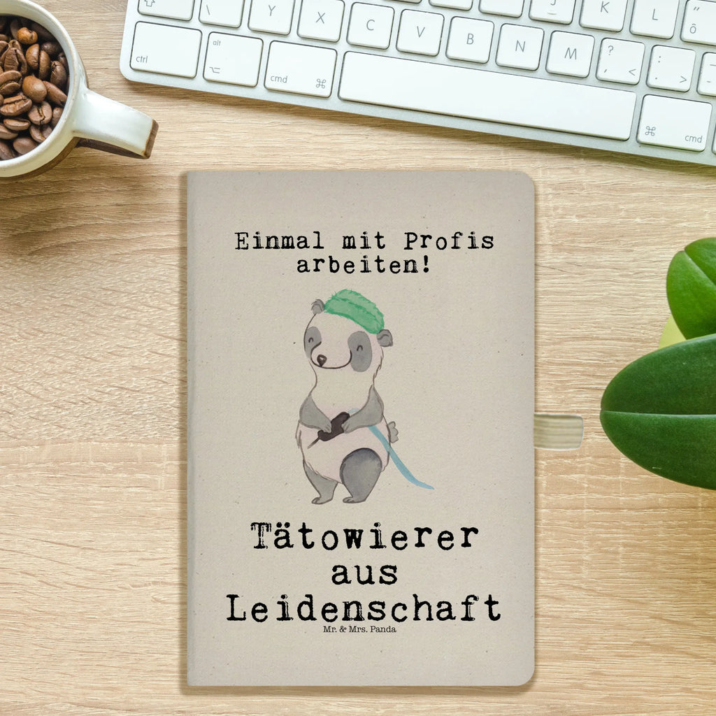 Bawełniany notatnik DIN A4 tatuażysta Pasja Zawód, Wykształcenie, Jubileusz, Pożegnanie, Emerytura, Kolega, Koleżanka, Prezent, Dawać, Pracownik, Współpracownik, Firma, Dziękuję, Dziękuję bardzo