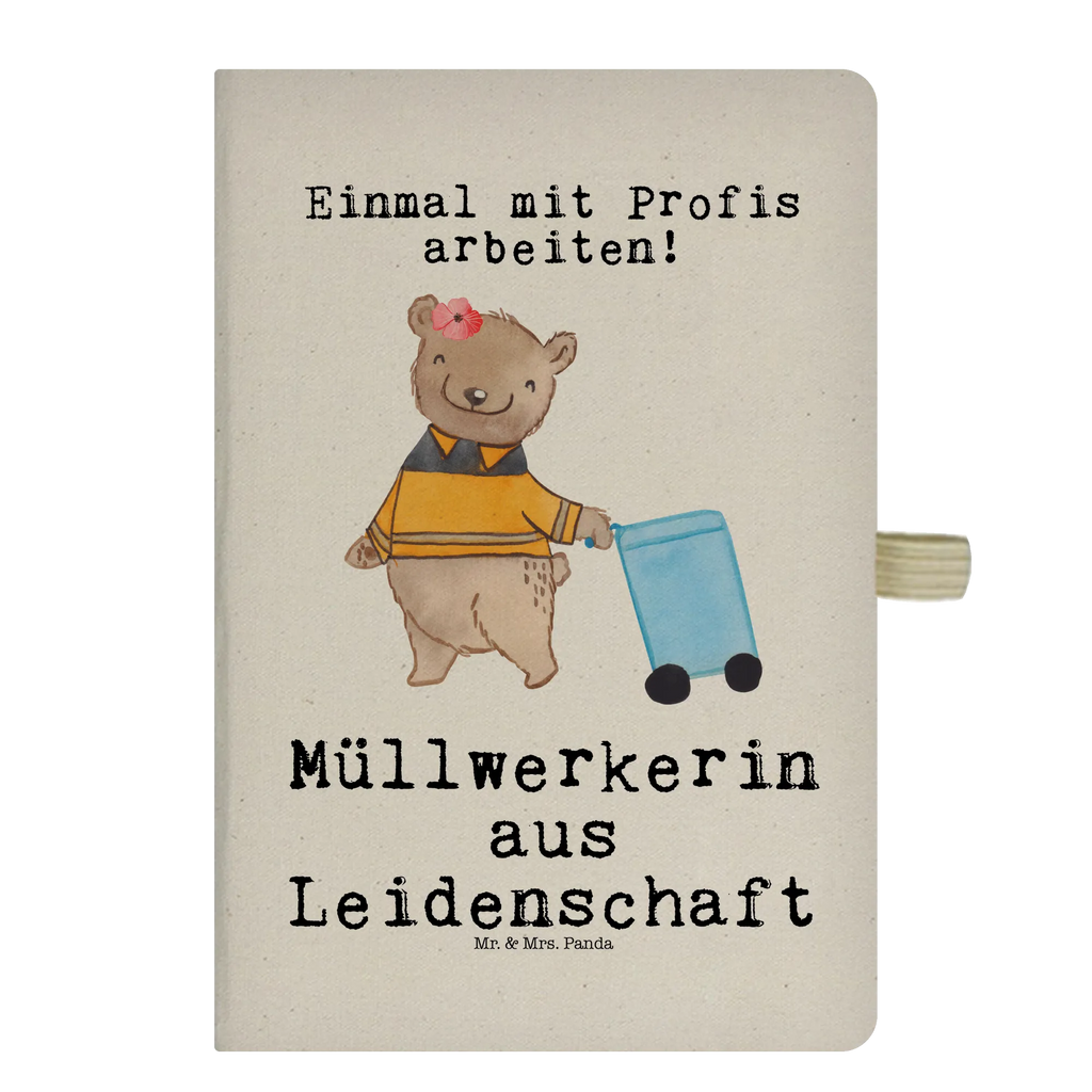 Cotton notebook female garbage collector passion notes, journal, entry book, notebook, notepad, diary, address book, writing book, sketchbook, gift, gift idea, best, farewell gift, passing exam, anniversary, retirement, promotion, job start, sayings, funny, profession