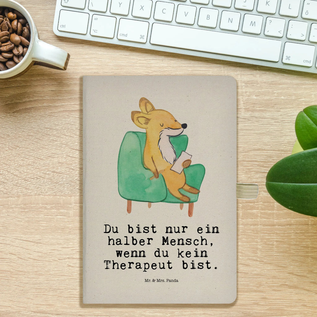 Cotton notebook Therapist Heart notebook, journal, notepad, writing book, diary, notes, entry book, address book, sketchbook, gift, gift idea, best, farewell gift, passing exam, anniversary, retirement, promotion, job start, sayings, funny, profession