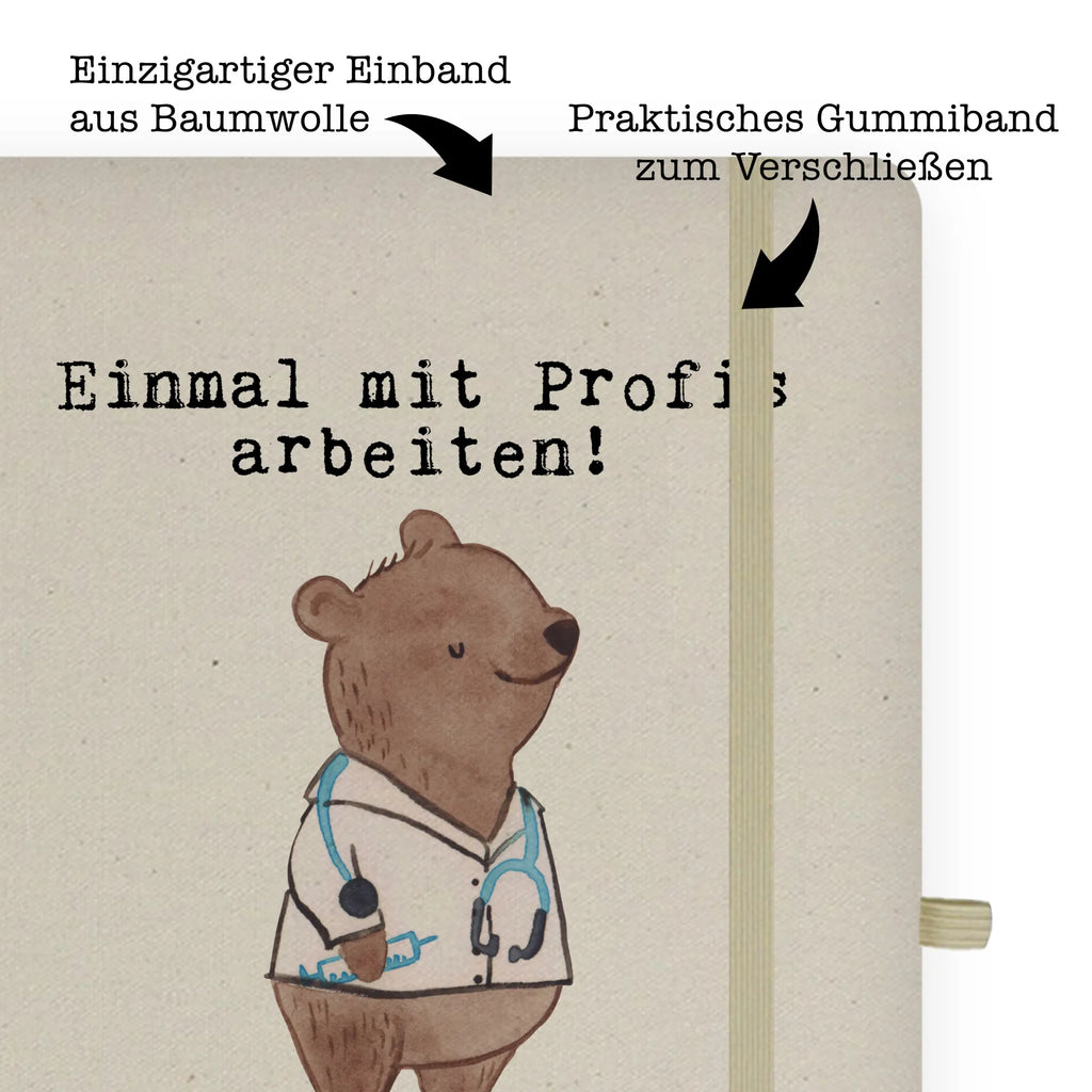 Bawełniany notes DIN A5 Lekarz Pasja Zawód, Wykształcenie, Jubileusz, Pożegnanie, Emerytura, Kolega, Koleżanka, Prezent, Dawać, Pracownik, Współpracownik, Firma, Dziękuję, Dziękuję bardzo