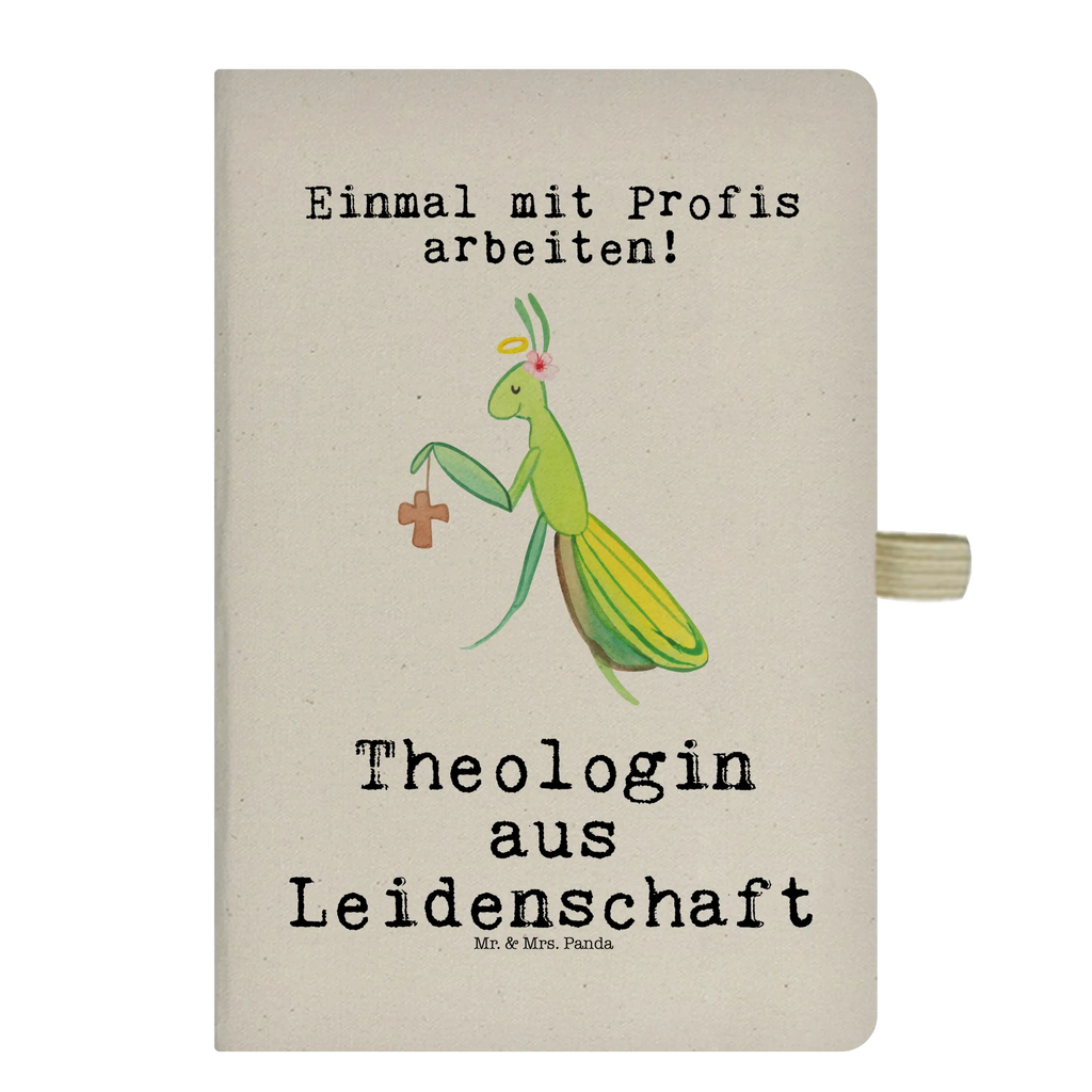 Bawełniany notatnik DIN A4 teolożka Pasja Zawód, Wykształcenie, Jubileusz, Pożegnanie, Emerytura, Kolega, Koleżanka, Prezent, Dawać, Pracownik, Współpracownik, Firma, Dziękuję, Dziękuję bardzo
