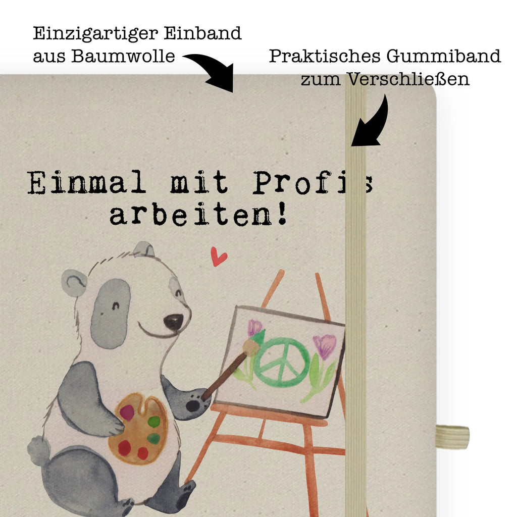 Bawełniany notatnik DIN A4 Artysta pasja Zawód, Wykształcenie, Jubileusz, Pożegnanie, Emerytura, Kolega, Koleżanka, Prezent, Dawać, Pracownik, Współpracownik, Firma, Dziękuję, Dziękuję bardzo