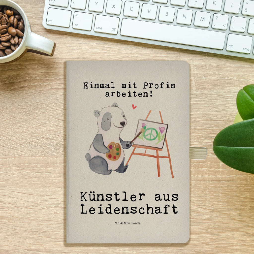 Bawełniany notatnik DIN A4 Artysta pasja Zawód, Wykształcenie, Jubileusz, Pożegnanie, Emerytura, Kolega, Koleżanka, Prezent, Dawać, Pracownik, Współpracownik, Firma, Dziękuję, Dziękuję bardzo