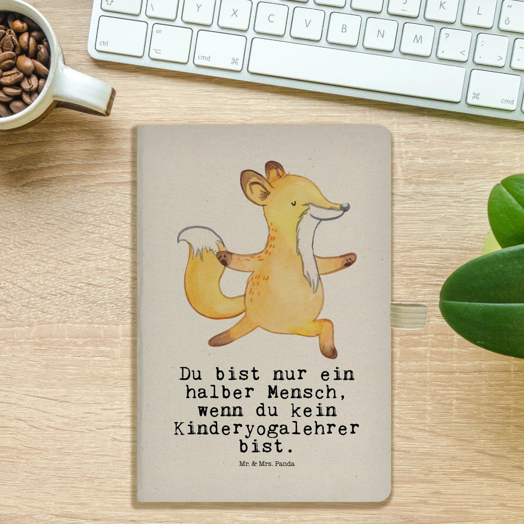 Bawełniany notatnik DIN A4 nauczyciel jogi dla dzieci serce Zawód, Wykształcenie, Jubileusz, Pożegnanie, Emerytura, Kolega, Koleżanka, Prezent, Dawać, Pracownik, Współpracownik, Firma, Dziękuję, Dziękuję bardzo