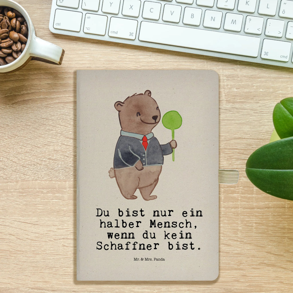 Bawełniany notes DIN A5 konduktor serce Zawód, Wykształcenie, Jubileusz, Pożegnanie, Emerytura, Kolega, Koleżanka, Prezent, Dawać, Pracownik, Współpracownik, Firma, Dziękuję, Dziękuję bardzo