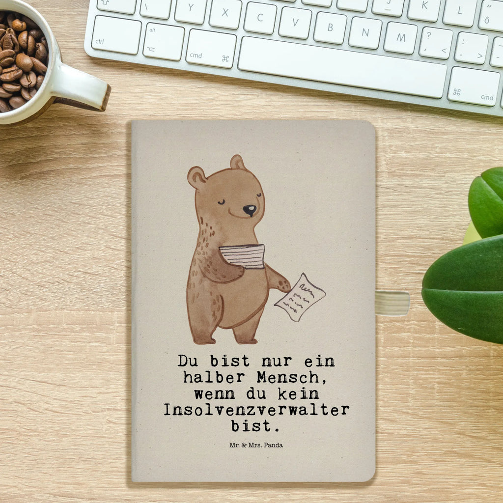 Cotton notebook insolvency administrator heart address book, sketchbook, notepad, notes, entry book, journal, notebook, diary, writing book, gift, gift idea, best, farewell gift, passing exam, anniversary, retirement, promotion, job start, sayings, funny, profession