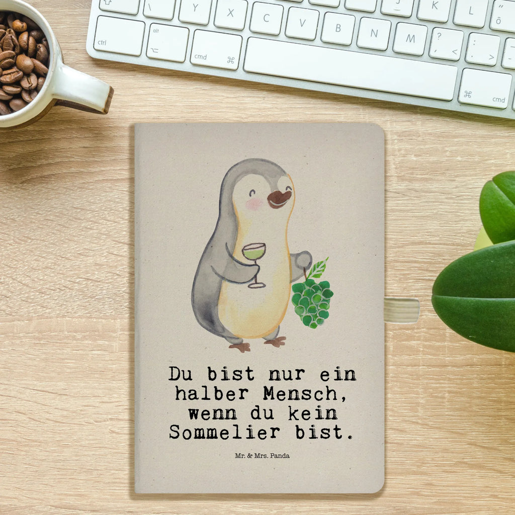 Cotton notebook Sommelier heart notepad, address book, diary, writing book, journal, entry book, notebook, sketchbook, notes, gift, gift idea, best, farewell gift, passing exam, anniversary, retirement, promotion, job start, sayings, funny, profession