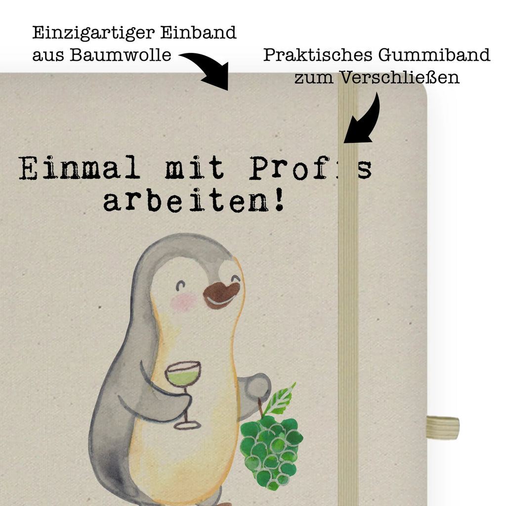 Bawełniany notatnik DIN A4 Winiarz Pasja Zawód, Wykształcenie, Jubileusz, Pożegnanie, Emerytura, Kolega, Koleżanka, Prezent, Dawać, Pracownik, Współpracownik, Firma, Dziękuję, Dziękuję bardzo