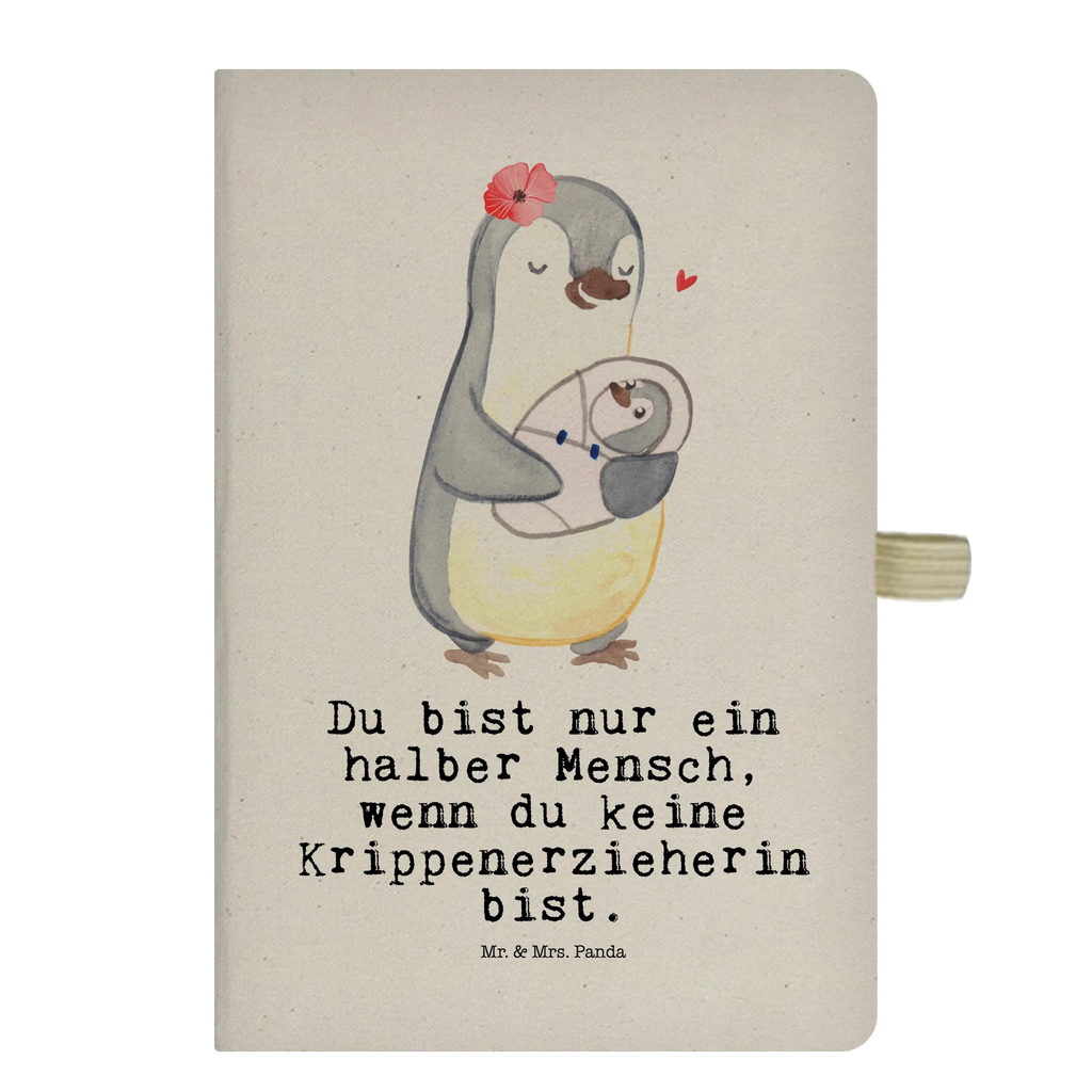 Bawełniany notes DIN A5 Opiekunka żłobka serce Zawód, Wykształcenie, Jubileusz, Pożegnanie, Emerytura, Kolega, Koleżanka, Prezent, Dawać, Pracownik, Współpracownik, Firma, Dziękuję, Dziękuję bardzo