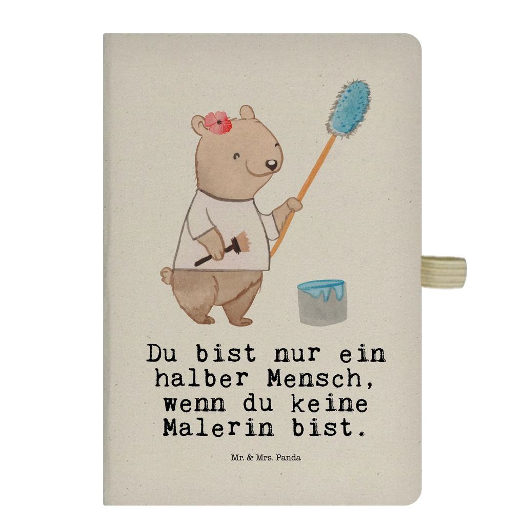 Bawełniany notatnik DIN A4 malarzyni serce Zawód, Wykształcenie, Jubileusz, Pożegnanie, Emerytura, Kolega, Koleżanka, Prezent, Dawać, Pracownik, Współpracownik, Firma, Dziękuję, Dziękuję bardzo
