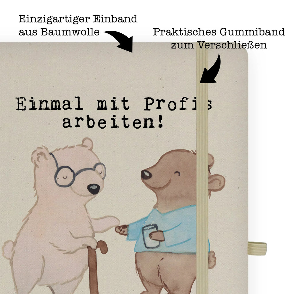 Cotton notebook Elderly Caregiver Passion sketchbook, notes, diary, writing book, journal, entry book, notebook, notepad, address book, gift, gift idea, best, farewell gift, passing exam, anniversary, retirement, promotion, job start, sayings, funny, profession